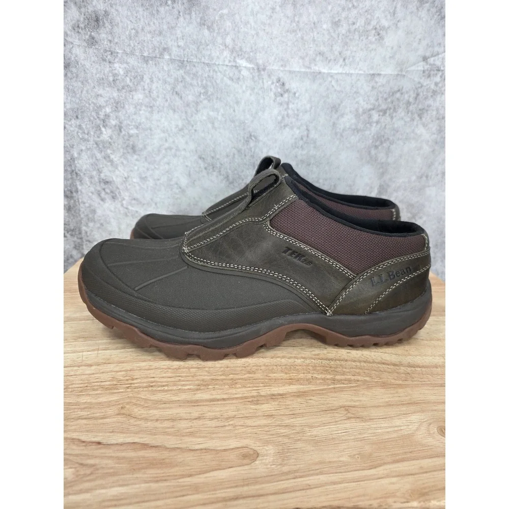 LL Bean Storm Chaser Tek2.5 Duck Shoes Mens 13 Brown Waterproof Slip On